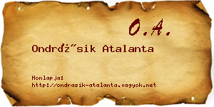 Ondrásik Atalanta névjegykártya